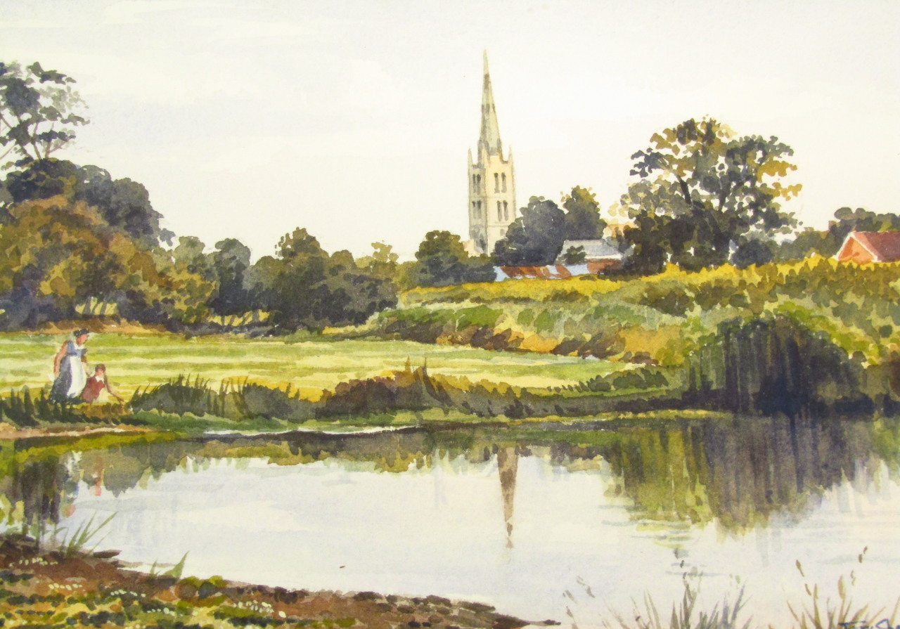 Appraisal: Terrry Shelbourne b St Wulfram's Chruch Grantham from Riverside Walk