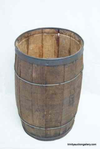 Appraisal: Vintage Oak Nail Keg - BarrelFrom the early 's It