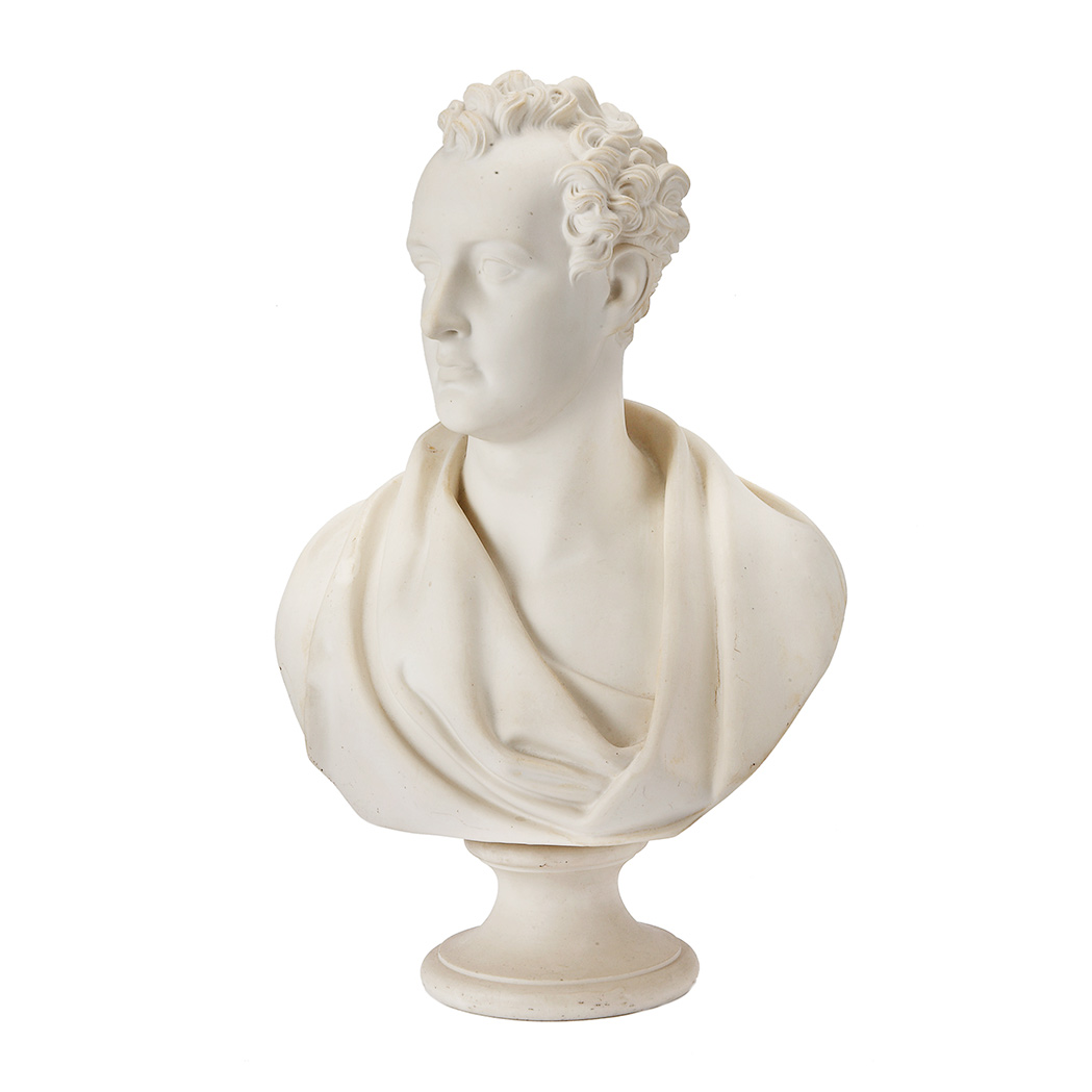 Appraisal: Copeland Parian Bust of Lord Byron On a plain Socle