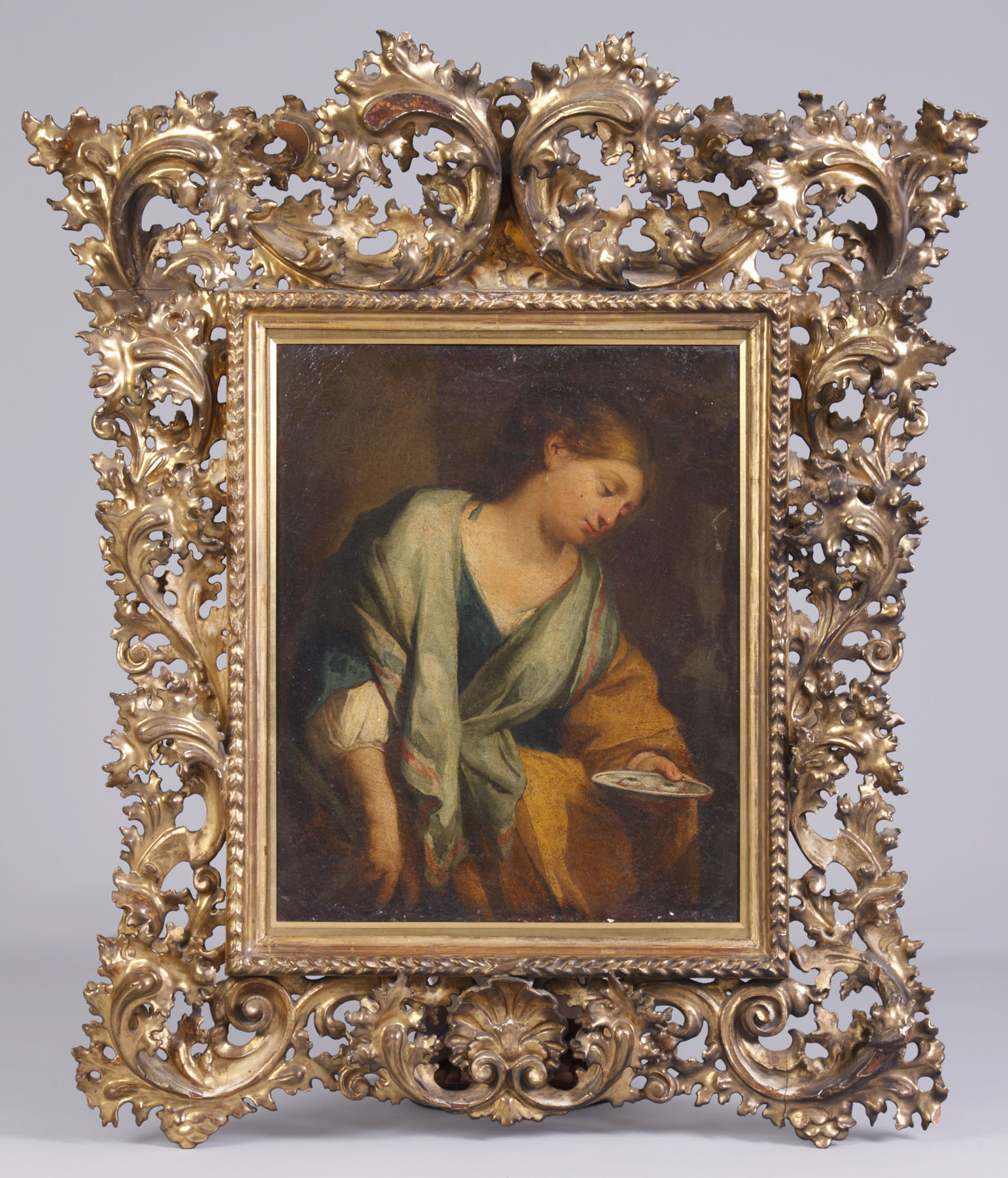 Appraisal: Early Italian Carved Gilt Wood Frame with old master's style