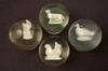 Appraisal: MARBLES - Lot of four sulfide marbles - DIA with