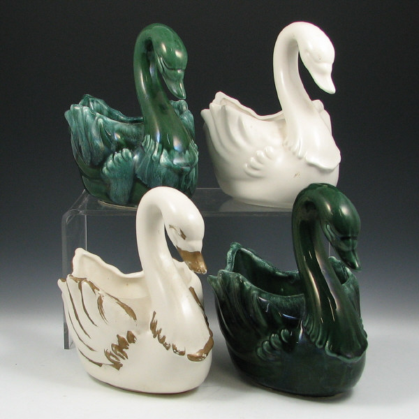 Appraisal: Hull Imperial - Swan Planters Lot of seven Imperial swan