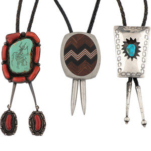 Appraisal: Navajo and Southwestern-style Bolo Ties second half th century lot