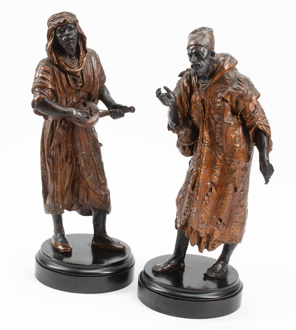 Appraisal: Pair of Austrian Cold Painted Metal Figures of Bedouins th