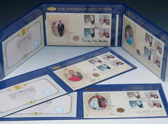 Appraisal: A set of four Benham sovereign first day covers commemorating