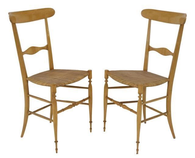 Appraisal: pair Italian Chiavari chairs Botti Gandolfo th c having hardwood