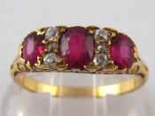 Appraisal: An carat gold ruby and diamond ring the principal ruby