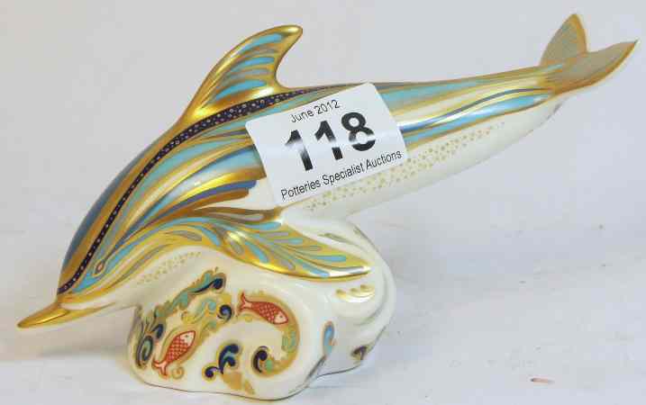 Appraisal: Royal Crown Derby Paperweight Dolphin