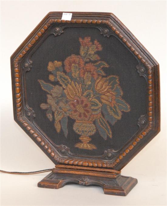 Appraisal: RADIO SPEAKER WITH NEEDLEPOINT GRILL Property from the home of