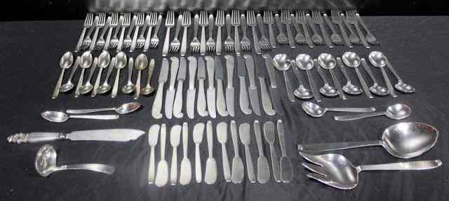 Appraisal: STERLING Porter Blanchard Flatware Service Onslo pattern Service for including