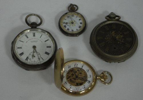 Appraisal: A silver cased pocket watch the white enamel dial with