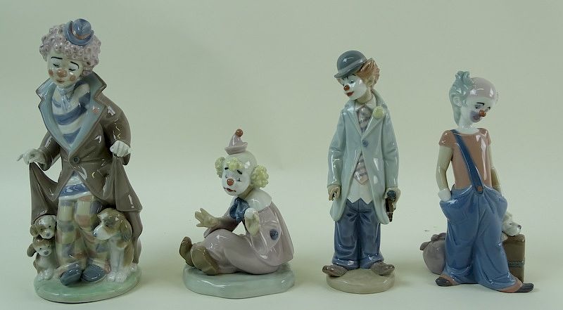 Appraisal: lladro Clown Figures lladro Clown Figures