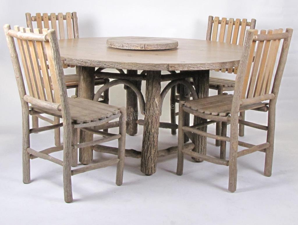 Appraisal: Old Hickory Shelbyville round dining table with Lazy Susan in