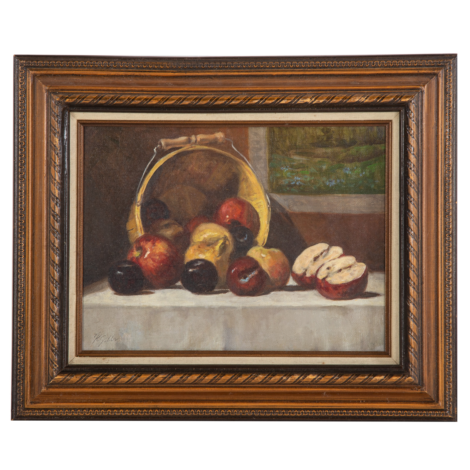 Appraisal: NATHANIEL K GIBBS STILL LIFE WITH APPLES OIL American -