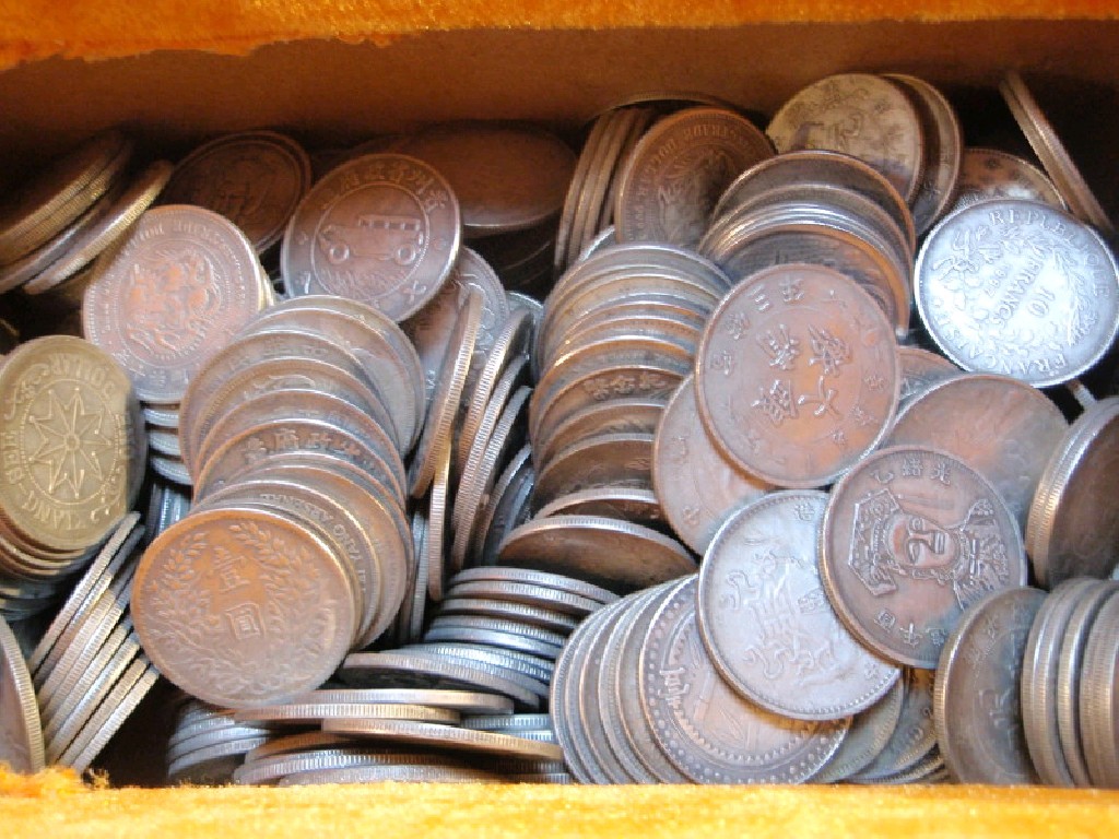 Appraisal: A large quantity of Chinese trade tokens and coins Silver