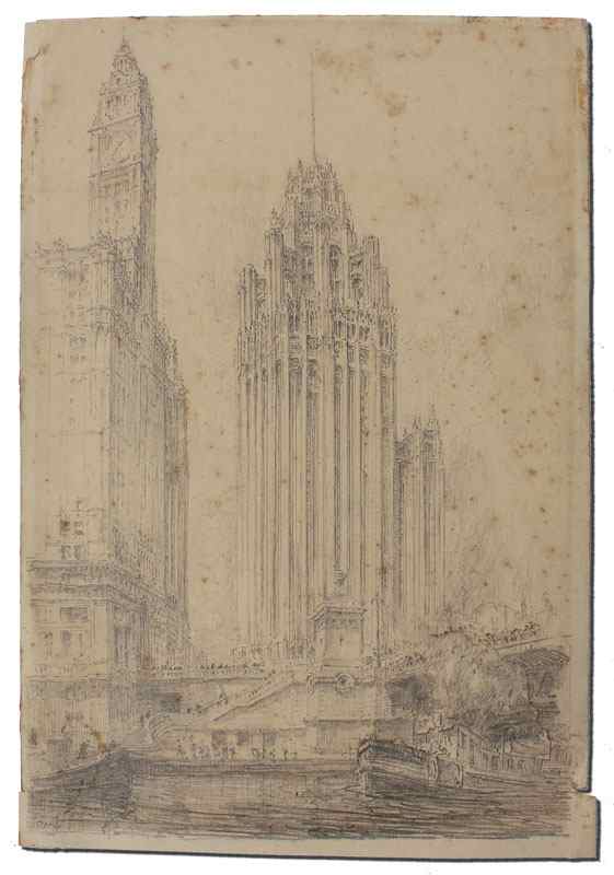 Appraisal: ORR Louis American - Cathedral and Clock Tower From the