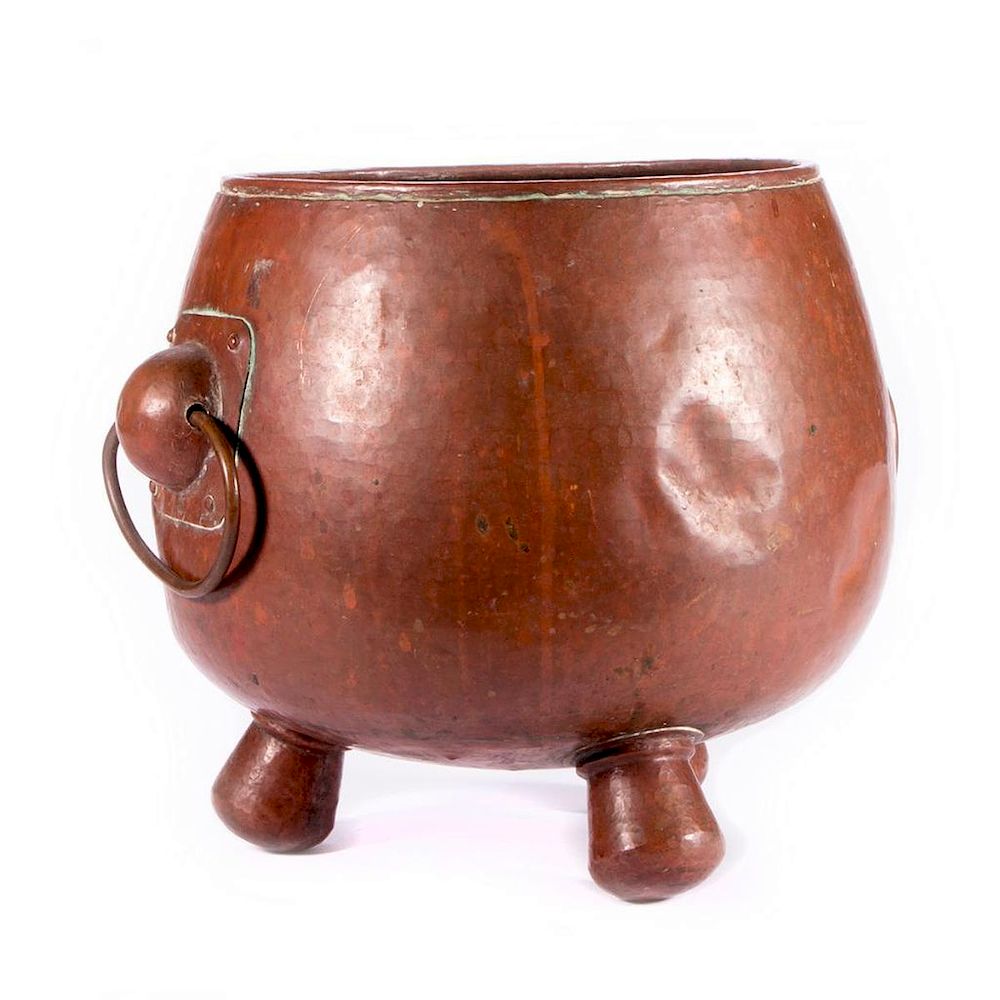 Appraisal: An Arts and Crafts footed container A finely made early