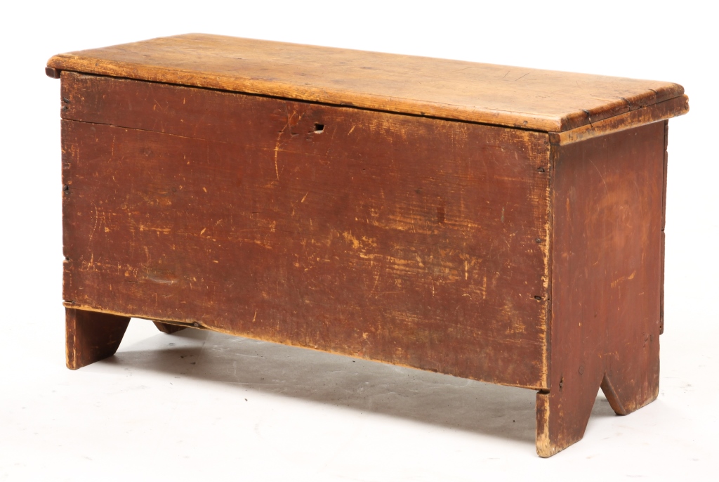 Appraisal: EARLY NEW ENGLAND BLANKET CHEST Late th-early th century pine