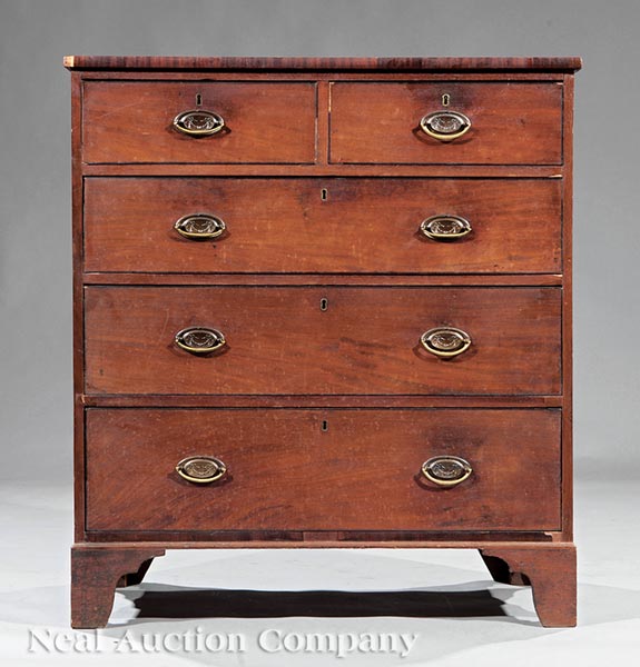 Appraisal: A George I Walnut and Burled Chest-on-Stand early th c