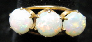 Appraisal: karat yellow gold and opal ring ring size dwt