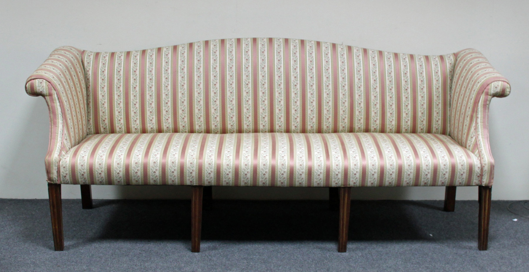 Appraisal: A George III style mahogany framed settee the serpentine arch