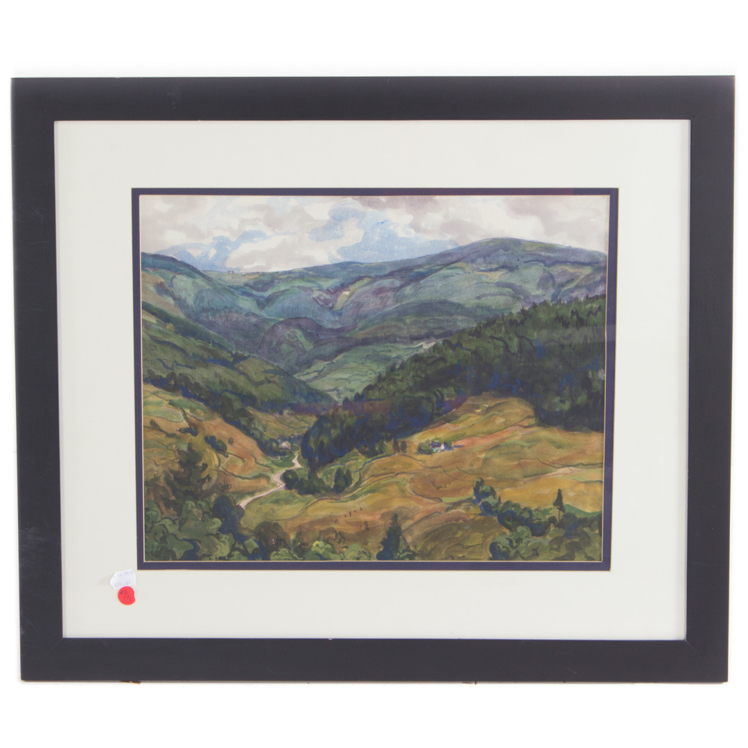 Appraisal: Richard Hendorf Landscape watercolor unsigned framed