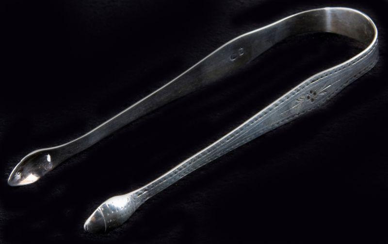 Appraisal: George III Silver Sugar Tongs by Hester Bateman with London