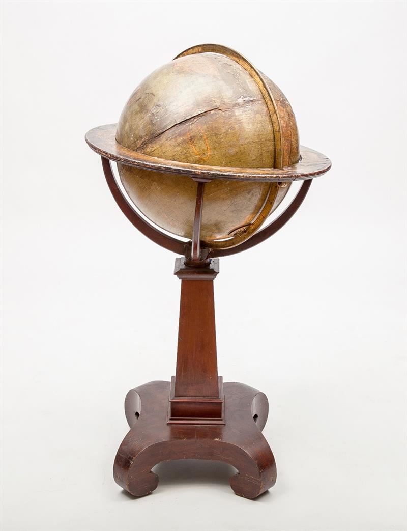 Appraisal: English Mahogany Terrestrial Floor Globe Signed W A K Johnston