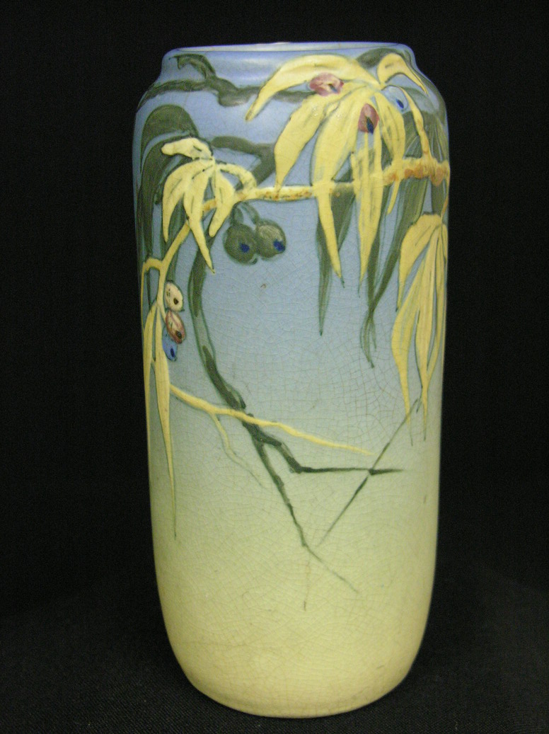 Appraisal: WELLER ARTIST SIGNED HUDSON VASE Signed LBM Sized by diameter