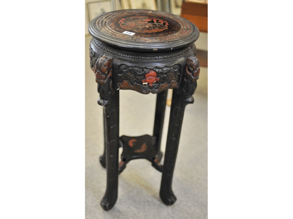 Appraisal: Oriental lacquered plant stand