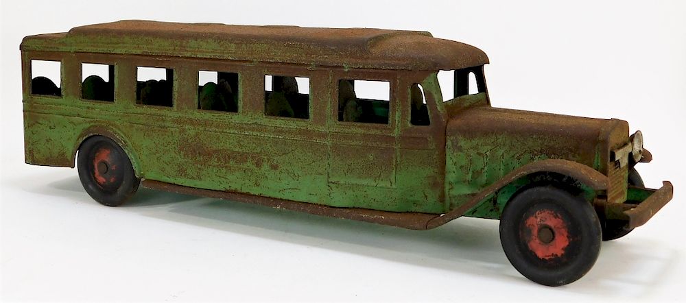 Appraisal: Cor Cor Toys Pressed Steel Green Bus United States Circa