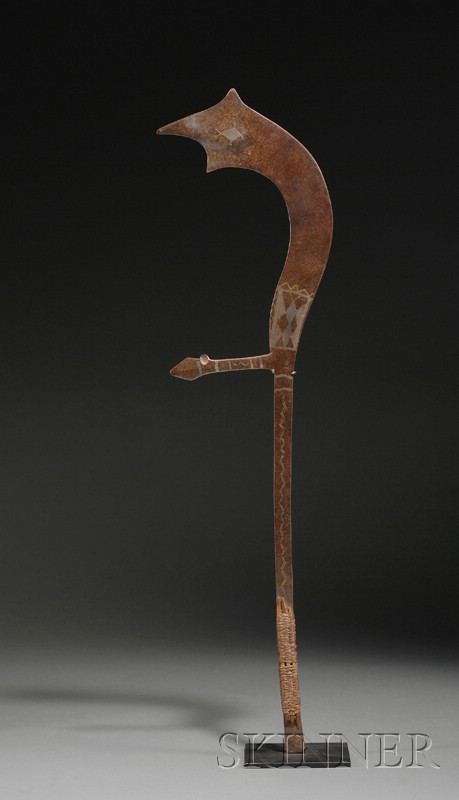 Appraisal: African Forged Metal Throwing Knife Muder Sudan c th century