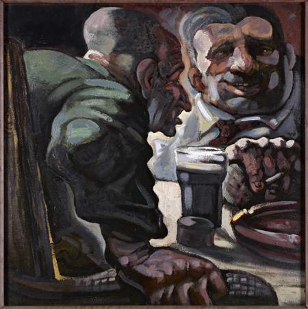 Appraisal: PETER HOWSON SCOTTISH B CRONIES Signed inscribed and dated on