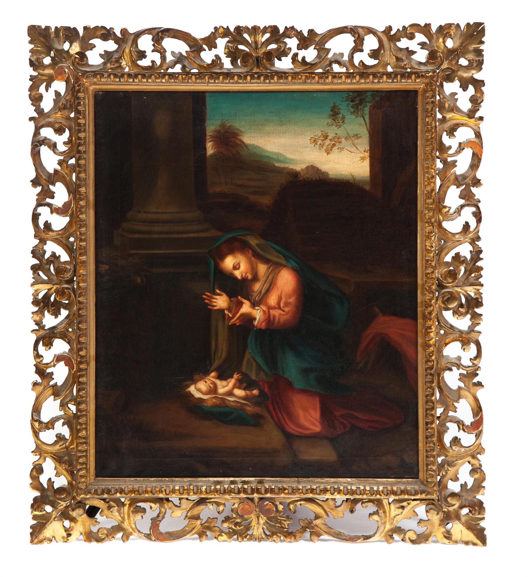 Appraisal: MADONNA AND CHILD ITALIAN SCHOOL ND HALF- TH CENTURY Oil