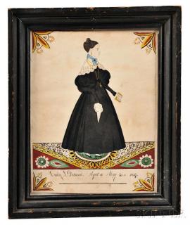 Appraisal: Joseph Davis Maine New Hampshire - Portrait of Emily J