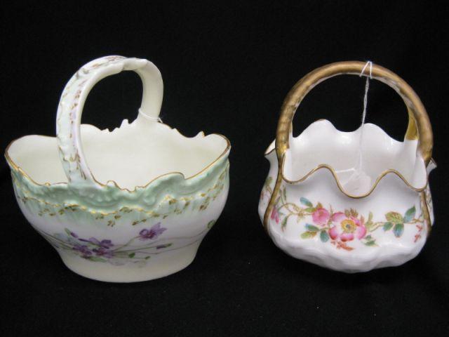 Appraisal: Limoges Porcelain Baskets handpainted