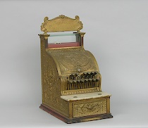 Appraisal: Antique Cash Register American ca Highly decorative this antique brass