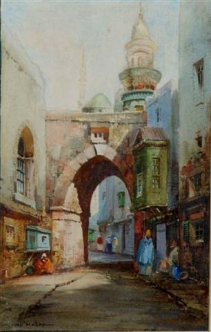 Appraisal: CYRIL HARDY British - A Middle Eastern street scene signed