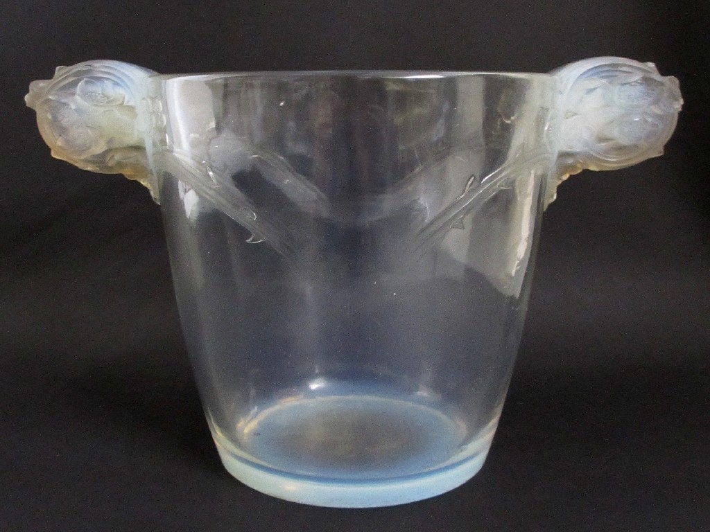 Appraisal: A Rene Lalique opalescent glass 'Chamarande' design vase engraved R