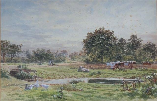 Appraisal: MARTIN SNAPE Act c -c - Pastoral view with grazing