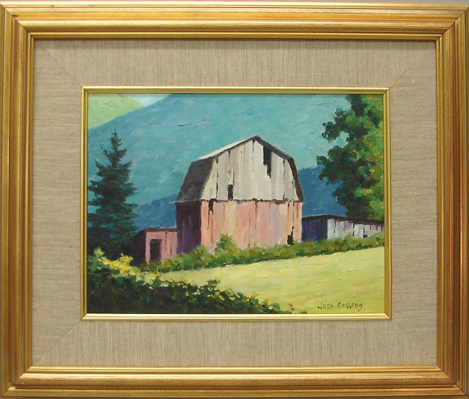 Appraisal: Jack Banham Coggins Hill Country Barn oil on canvas board