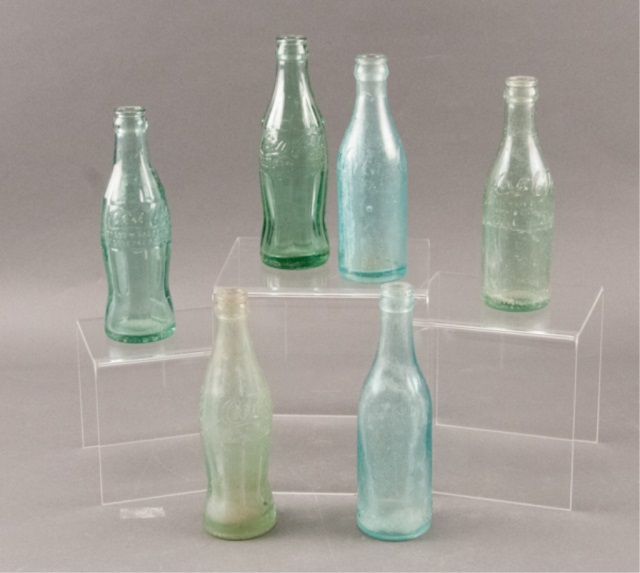 Appraisal: Assortment of Six Glass Coca-Cola Bottles Tallest H