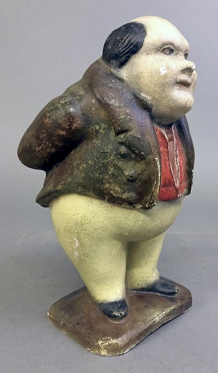 Appraisal: Chalkware Paint Decorated Figure Chalkware paint decorated figure of a