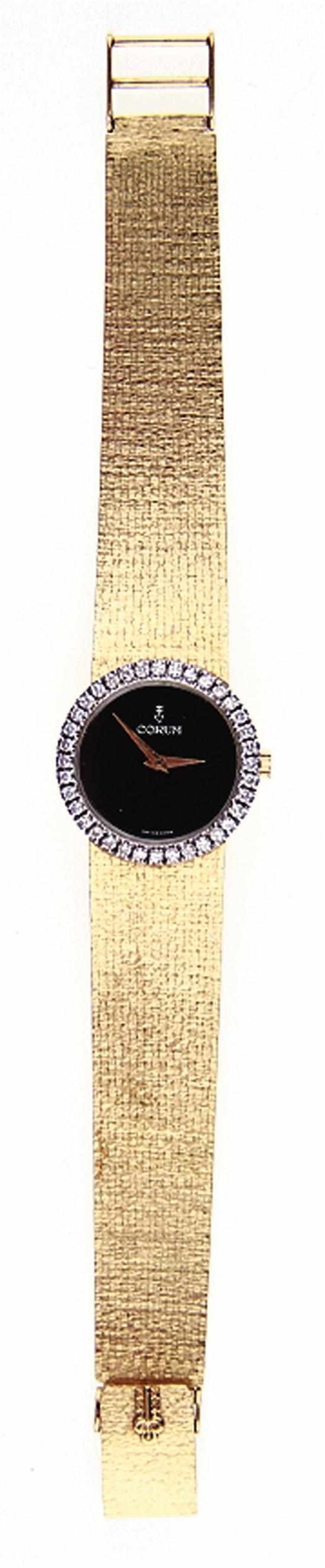 Appraisal: Corum gold lady's wristwatch jewel movement marked Swiss Corum Adjustments