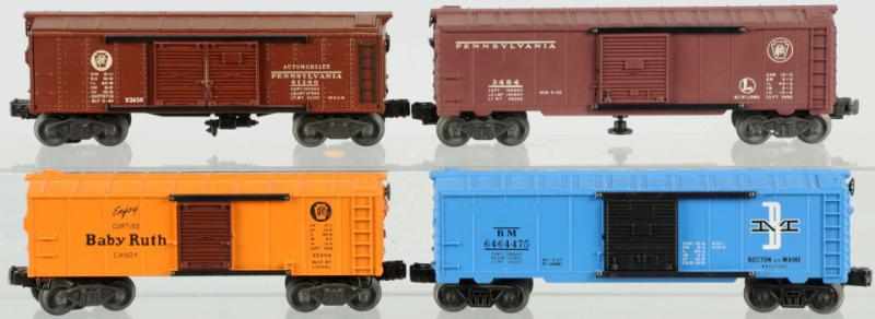 Appraisal: Lot of Lionel Boxcars American Post-war Includes no automobile car