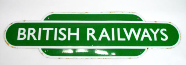 Appraisal: Green enamel British Railways station sign cm in length