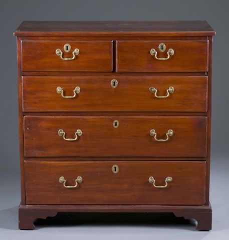 Appraisal: English Chippendale Chest Mahogany with white pine secondary Two over