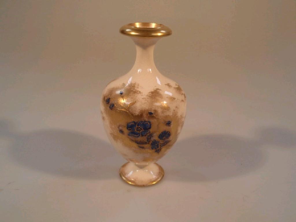 Appraisal: A small Adderley baluster vase with slender flared neck the