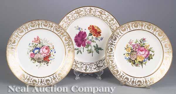 Appraisal: A Pair of Paris Porcelain Botanical Dessert Plates c -