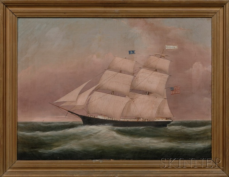 Appraisal: American School th Century Portrait of the American Brig WABASH